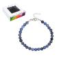 Preview: Armband Sodalith – 6 mm Kugeln mit Verlängerungskettchen aus rhodiniertem Silber (19–22,5 cm)